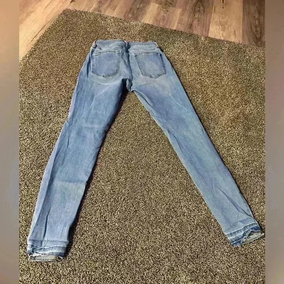 ana brand size 2 light blue woman slim fit jegging girls stretch jeans distress - Picture 2 of 9